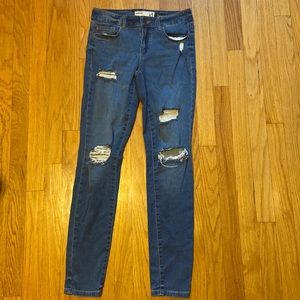 GARBAGE Premium High Waist Skinny Distressed Jeans. Size 03